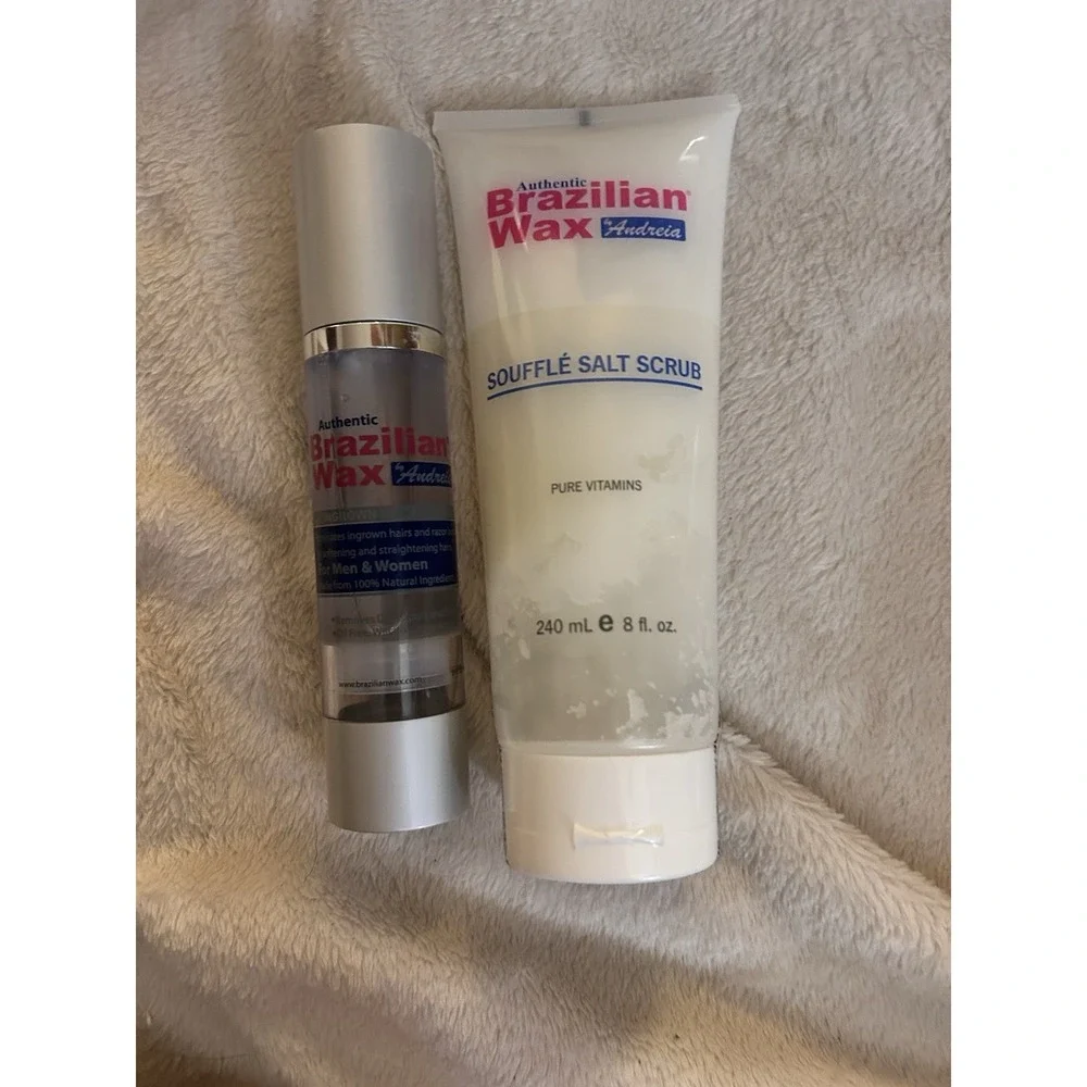 Souffle Salt Scrub Brazilian Wax By Andreia Salt Scrub &‎ Ingrown Hair Serum New